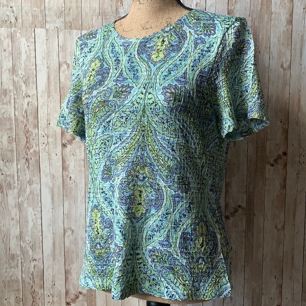 JM collection smocked shirt